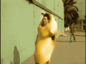 Banaan GIF. Eten en drinken Banaan Gifs Paniek 