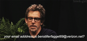 Ben Stiller GIF. Gifs Filmsterren Ben stiller Tussen twee varens 