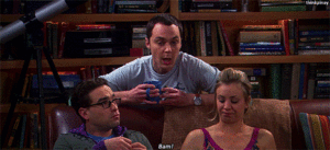 Big Bang Theory GIF. Grappig Films en series Tv Gifs Big bang theory Acteurs Paniek Sheldon 