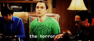 Big Bang Theory GIF. Films en series Tv Gifs Big bang theory Sheldon Sheldon cooper De horror 