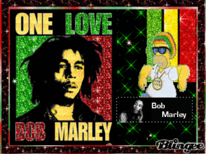 Bob Marley GIF. Dieren Muziek Simpsons Artiesten The simpsons Gifs Bob marley Rasta 