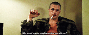 Brad Pitt GIF. Films en series Roken Sigaret Brad pitt Rook Gifs Fight club Filmsterren Roker 