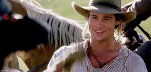 Brad Pitt GIF. Cowboy Flirten Hallo Brad pitt Gifs Filmsterren He Yo Sup 