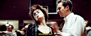 Brad Pitt GIF. Films en series Brad pitt Gifs Fight club Filmsterren David fincher 100 Tyler durden Edward norton Photoset1 