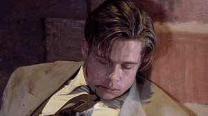 Brad Pitt GIF. Bioscoop Brad pitt Gifs Filmsterren Spotprent Televandalist Koele wereld 