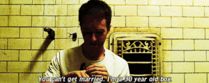 Brad Pitt GIF. Bioscoop Films en series Brad pitt Gifs Fight club Filmsterren Tyler durden Edward norton 