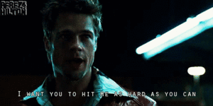 Brad Pitt GIF. Bioscoop Kunst Film Brad pitt Gifs Filmsterren Man Eraserhead New york times In de lucht Hair vlieg 