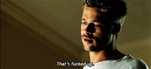 Brad Pitt GIF. Se7en Brad pitt Gifs Filmsterren David fincher 