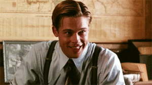 Brad Pitt GIF. Bioscoop Brad pitt Gifs Filmsterren Matt damon Ernstig Spiegel Poseren The curious case of benjamin b 
