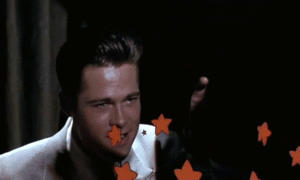 Brad Pitt GIF. Bioscoop Film Films en series Brad pitt Gifs Fight club Filmsterren Leven Wereld Verloren Film citaat Vrijhei 