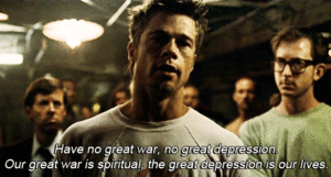 Brad Pitt GIF. Bioscoop Film Films en series Brad pitt Gifs Fight club Filmsterren Niet mijn David fincher Tyler durden 