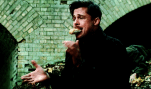 Brad Pitt GIF. Beroemdheden Films en series Brad pitt Gifs Fight club Filmsterren Burn after reading Tyler durden 12 apen 