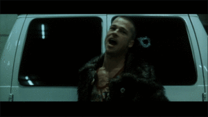 Brad Pitt GIF. Bioscoop Film Films en series Brad pitt Gifs Fight club Filmsterren Leven Wereld Verloren Film citaat Vrijhei 