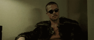 Brad Pitt GIF. Bioscoop Films en series Brad pitt Gifs Fight club Filmsterren Tyler durden 