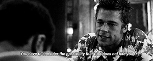 Brad Pitt GIF. Bioscoop Film Films en series Brad pitt Donker Gifs Fight club Filmsterren Citaat  Discussie God Tyler durden 