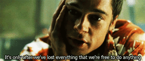 Brad Pitt GIF. Bioscoop Film Films en series Brad pitt Gifs Fight club Filmsterren Niet mijn David fincher Tyler durden 