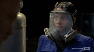Breaking Bad GIF. Films en series Breaking bad Lydia Gifs Glimlach Knik Maskeren 