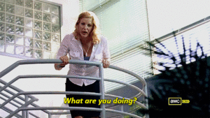 Breaking Bad GIF. Films en series Breaking bad Lydia Gifs Glimlach Knik Maskeren 