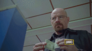 Breaking Bad GIF. Films en series Breaking bad Geld Tv Gifs Filmsterren Bryan cranston Amc Walter white $$$ 