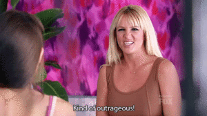 Britney Spears GIF. Artiesten Britney spears Gifs Achterdochtig Glimlachen Blond Hou je mond 