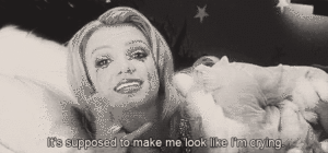 Britney Spears GIF. Huilen Muziek Artiesten Britney spears Gifs Zwart en wit Muziekvideo 