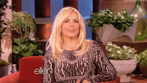 Britney Spears GIF. Dansen Artiesten Britney spears Gifs Opgewonden Jumping Blond Het zingen Tweesprong Slaapkamer 