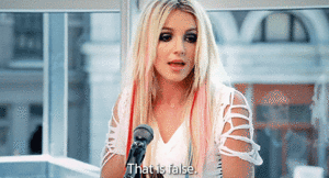 Britney Spears GIF. Artiesten Britney spears Gifs Geen Leugen Vals Onwaar Dat is vals 