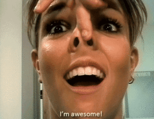 Britney Spears GIF. Artiesten Britney spears Gifs Onhandig Nerveus Lachend Glimlachen 