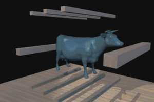 Koe GIF. Dieren Vlees Koe Gifs Animatie 