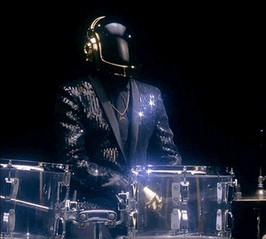Daft Punk GIF. Artiesten Gifs Daft punk Drums Get lucky Trommelaar 