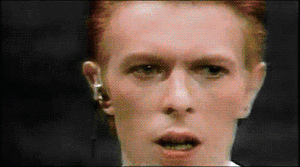 David Bowie GIF. Boos Artiesten Gifs David bowie Koekje Raken Woede 