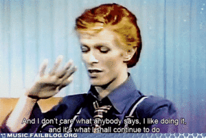 David Bowie GIF. Beroemdheden Artiesten Gifs David bowie &amp;#39;80 Mick jagger Dansen in de straat 