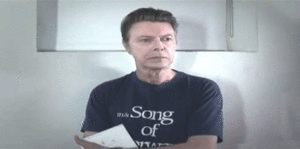 David Bowie GIF. Artiesten Tv Gifs David bowie Hahaha nee 