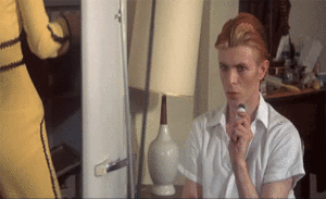 David Bowie GIF. Artiesten Gifs David bowie Geschokt Bezorgd 