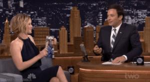 Jennifer Lawrence GIF. Gifs Filmsterren Jennifer lawrence Fallontonight En Xmen days of future past Jimmy fallon Tonight show 