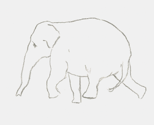 Olifant GIF. Dieren Kunst Olifant Gifs Cinemagraph Sepia 