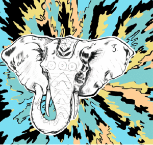 Olifant GIF. Dieren Olifant Gifs Schilderij 