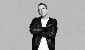 Eminem GIF. Artiesten Eminem Gifs Gevecht Spiegel Rap 8 mile Hoodie Concentreren 