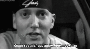 Eminem GIF. Artiesten Eminem Rihanna Gifs The monster 