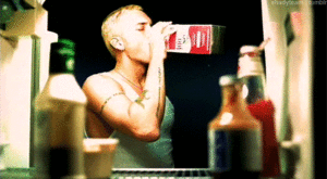 Eminem GIF. Muziek Artiesten Hip hop Melk Eminem Gifs Rap Slim shady Dorstig 