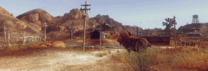 Fallout GIF. Games Landschap Gifs Fallout Neerslag nv Fnv Goodsprings 