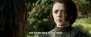 Game Of Thrones GIF. Bioscoop Games Game of thrones Gifs 4 Arya stark Maise williams Hield haar in deze ep En iedere 