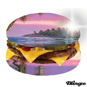 Hamburger GIF. Eten en drinken Voedsel Gifs Hamburger Cheeseburger Blingee Hemel Eiland 