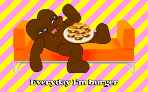 Hamburger GIF. Eten en drinken Ron Gifs Hamburger  Mislukken Swanson 