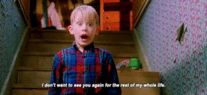 Home Alone GIF. Films en series Home alone Gifs Griezelig Spook Schaduw Gang Lichtschakelaar 