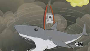 Jaws GIF. Films en series Gifs Jaws Haai Sharknado Spotprent Gek 