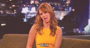 Jennifer Lawrence GIF. Gifs Filmsterren Jennifer lawrence Brutaal Wenk 