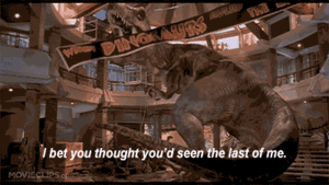 Jurassic Park GIF. Dinosaurus Films en series Jurassic park Gifs 