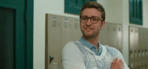 Justin Timberlake GIF. Artiesten Justin timberlake Gifs Glimlach Lachend Lach Slechte leraar 