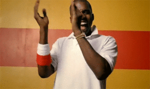 Kanye West GIF. Artiesten Gifs Kanye west Muziekvideo Kim kardashian Gebonden 2 Kimye 